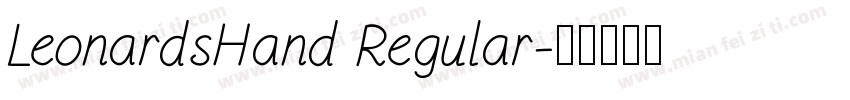 LeonardsHand Regular字体转换